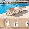Goplus Outdoor Beach Lounge Chair Folding Chaise Lounge with Pillow Blue\Blue&Green\Black\Grey\Turquoise\Pink\Beige\Light Pink